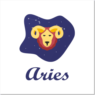 Aries Zodiac Sign Constellation Sky Posters and Art